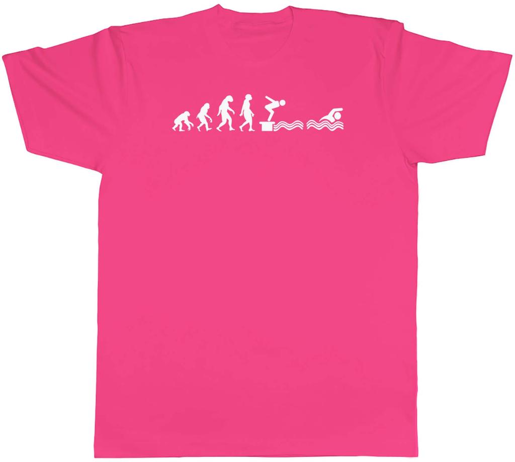 Evolution of Swimming Mens Unisex TShirt Tee