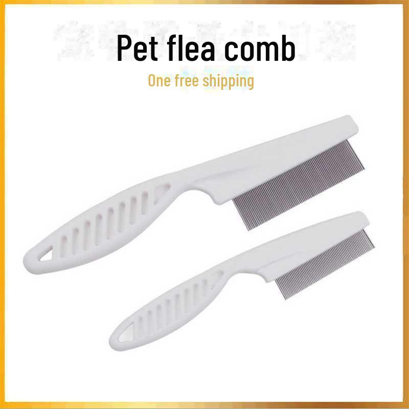 Pet Flea Removal Comb: Stainless Steel Dense Tooth Brush for Cats and Dogs