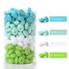 50pcs/lot 12mm Silicone Spacer Beads for DIY Charms Newborn Nursing Accessories Necklace Pacifier Chain Teething Toy BPA Free