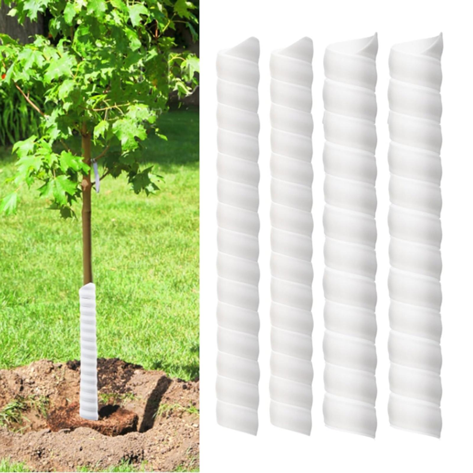 

4 шт. Защитная пленка для ствола дерева - 2 размера Пластиковая спиральная защита для дерева Защитная пленка для ствола дерева Защитная трубка для защиты от коры дерева Обертывания для деревьев для защиты саженцев коры деревьев