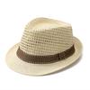 Summer Hollow Breathable Jazz Caps For Men Foldable Outdoor Sun Hat Unisex Panama Simple Fedoras Beach Hats For Men Women Gorro