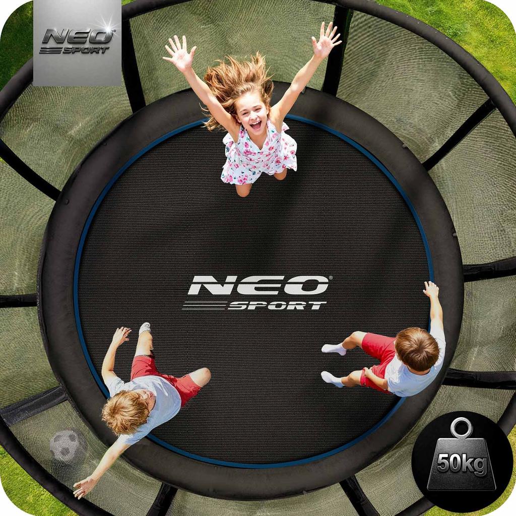 Trampolina Ogrodowa 6Ft/183Cm Z Siatką Zewnętrzną I Drabinką Neo-Sport