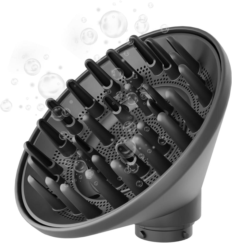 AFDD Hair Diffuser Large Diffuser Nozzle for Dyson Airwrap Convertible to Hair Dryer Attachment, 15.2cm HS01/HS05, (Gray)