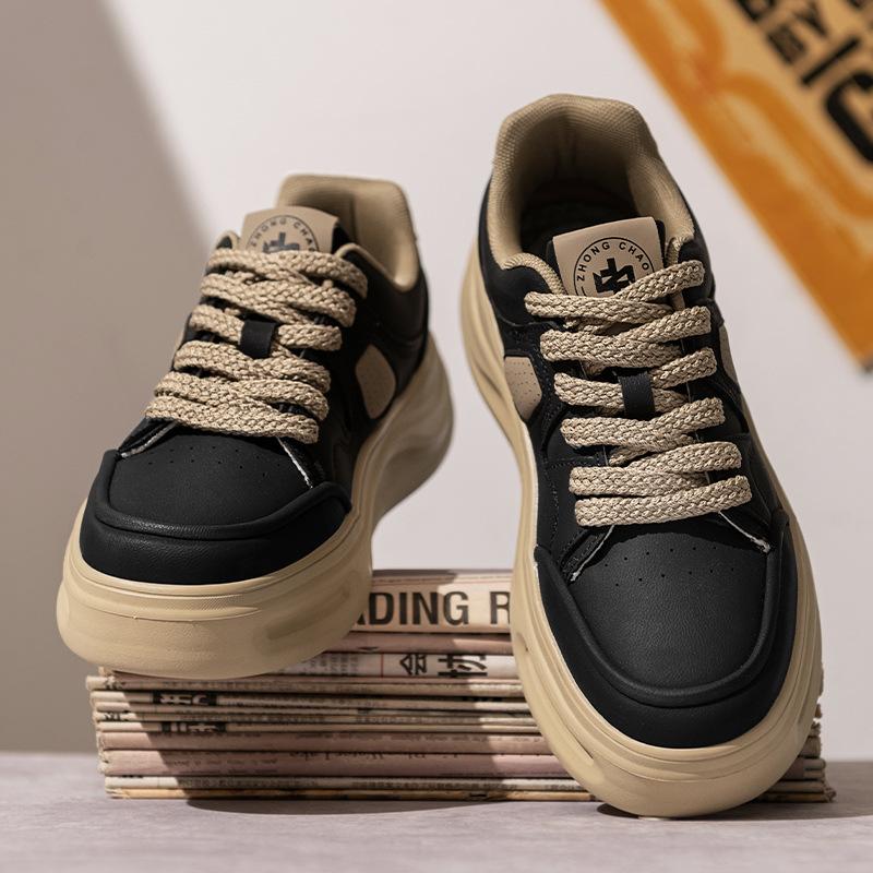 

Мужская обувь 2024 новая осенне-зимняя обувь мужские высококлассные белые кроссовки спортивные кеды на платформе мужские хлебные трендовые кроссовки 44