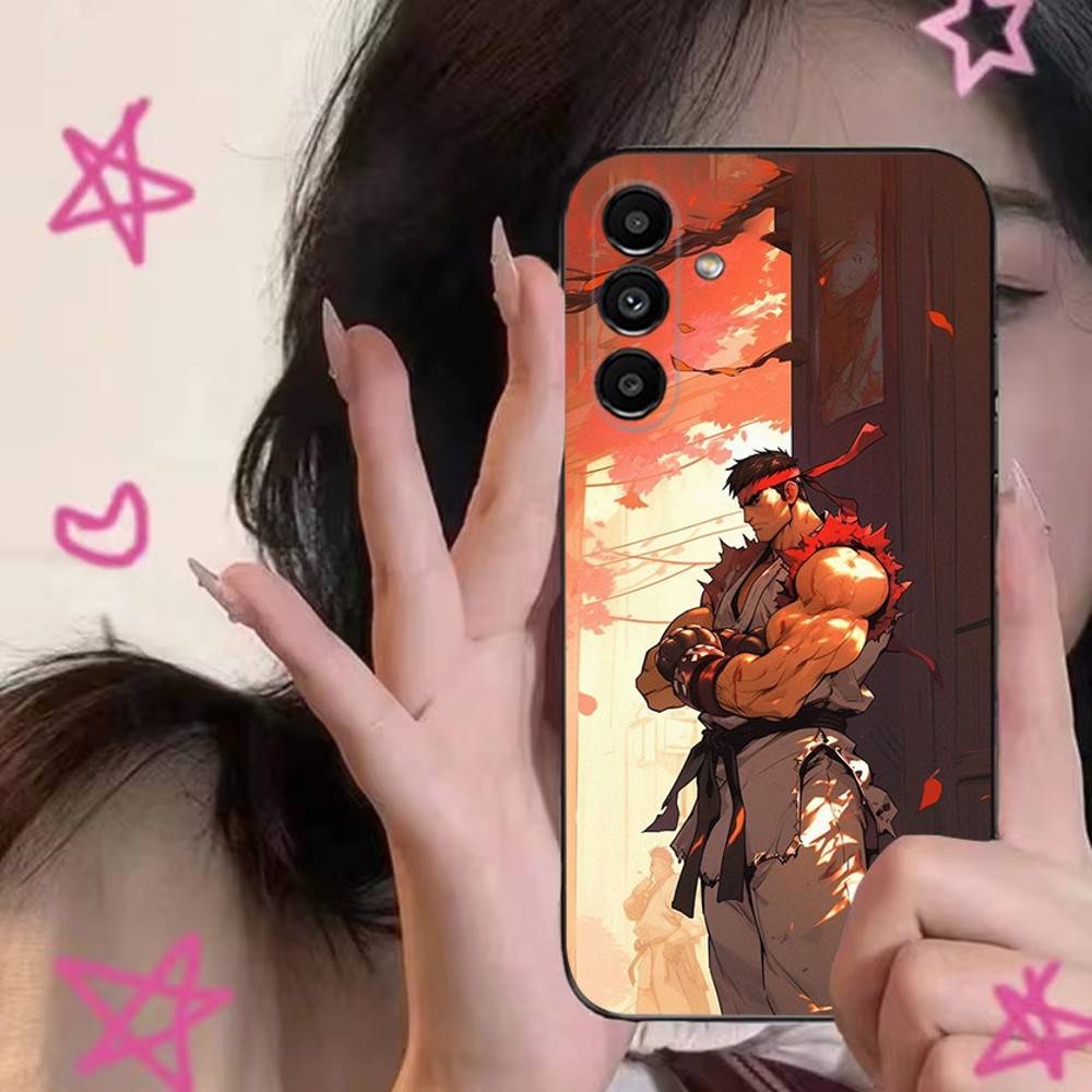 Game S-Street F-FighterS Phone Case For Samsung S24,S21,S22,S23,S30,Ultra,S20,Plus,Fe,Lite,Note,10,9,5G Black Soft Cover