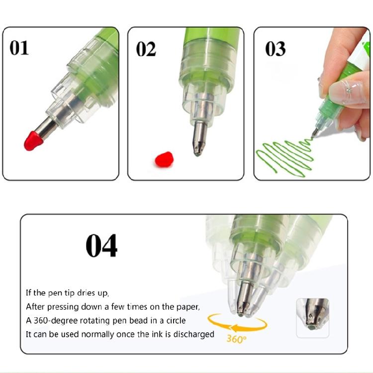 12Pack Glowing in the Dark Acrylic Paint Markers Pen Non Skip Ink Flow for Crafts and Decorations