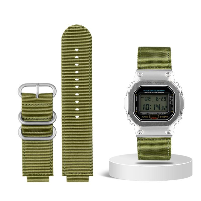 Klasyczny Adaptujący się dla G-SHOCK Casio GW6900 DW5600 GW-B5600 GM-5600 serii nylonowy pasek akcesoria sportowe outdoorowe płócienny pasek do zegarka