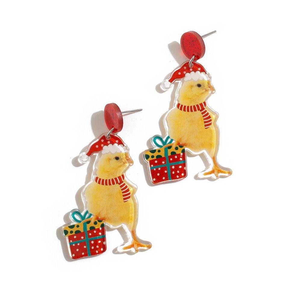 Animals Elk Pendant Jewelry Quicksand Dangle Earrings Sweet Merry Christmas Earrings  New Year