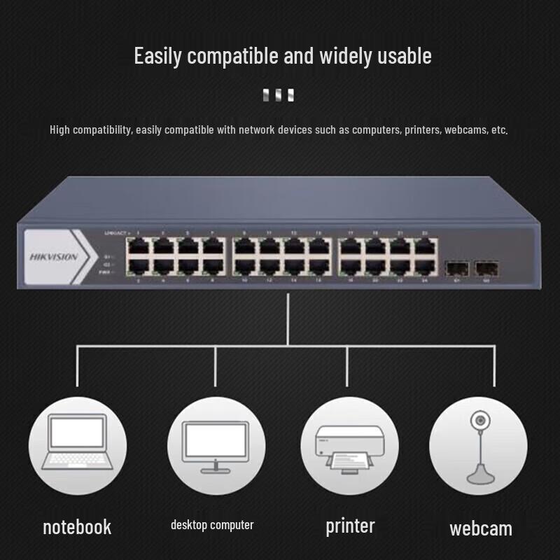 

Hikvision 9-Port 100Mbps Unmanaged PoE Switch CN plug (adapter included)