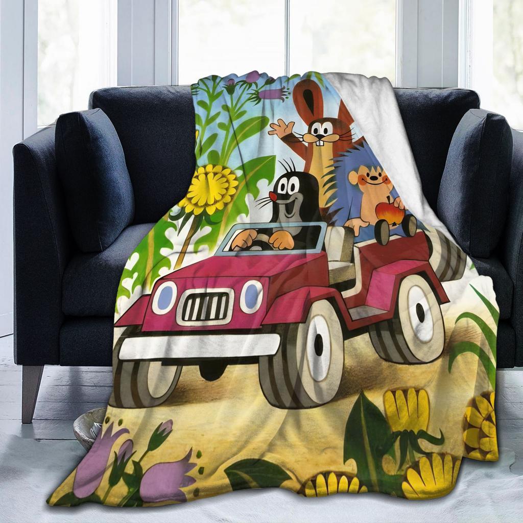 Mole Krtek Kleiner Maulwurf Cartoon Decken Korallenfleece Plüsch Sommer Weiche Überwurfdecken für Bett Outdoor Plüsch Dünne Steppdecke