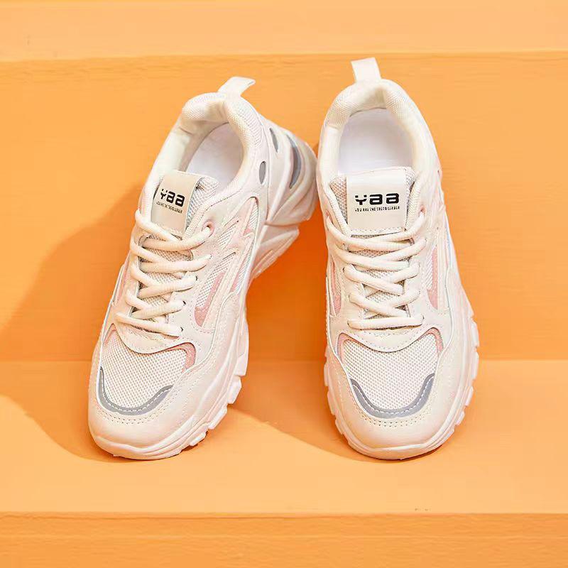 Platform Dad Shoes Female Ins Trendy Spring New White Shoes All-Match Height Increasing Student Leisure Sneaker