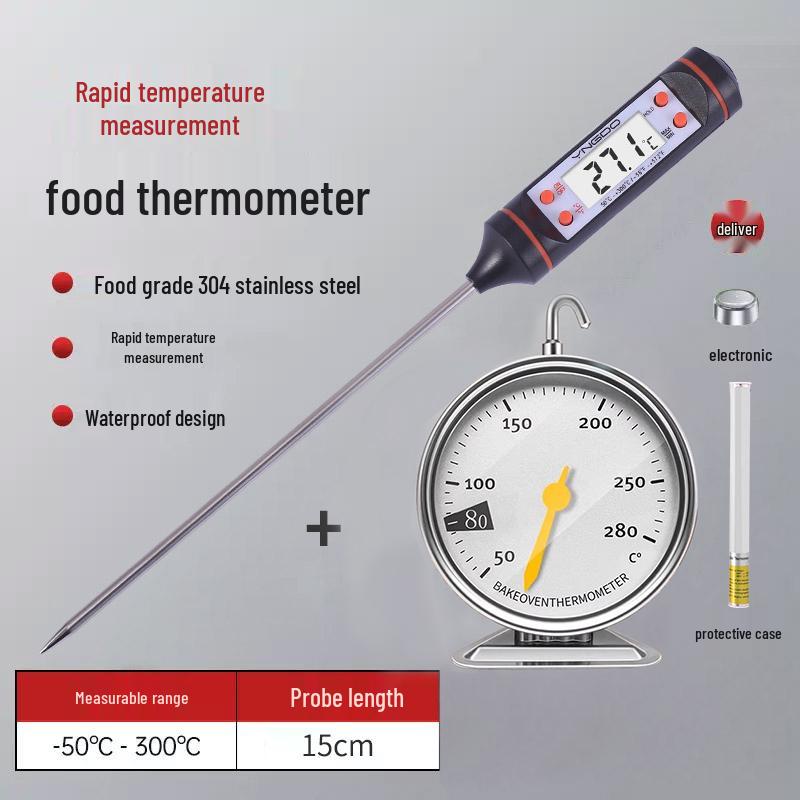Digital Display Food and Liquid Probe Thermometer for Industrial and Commercial Use