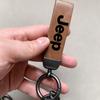 För Jeep Bil Vintage Läder Nyckelring Ring Zinklegering Kedja Nyckel För Jeep Grand Cherokee Wrangler JK Gladiator Compass Renegad