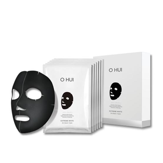 O HUI Extreme White 3D Black Mask Set 6ea +RANDOM SET