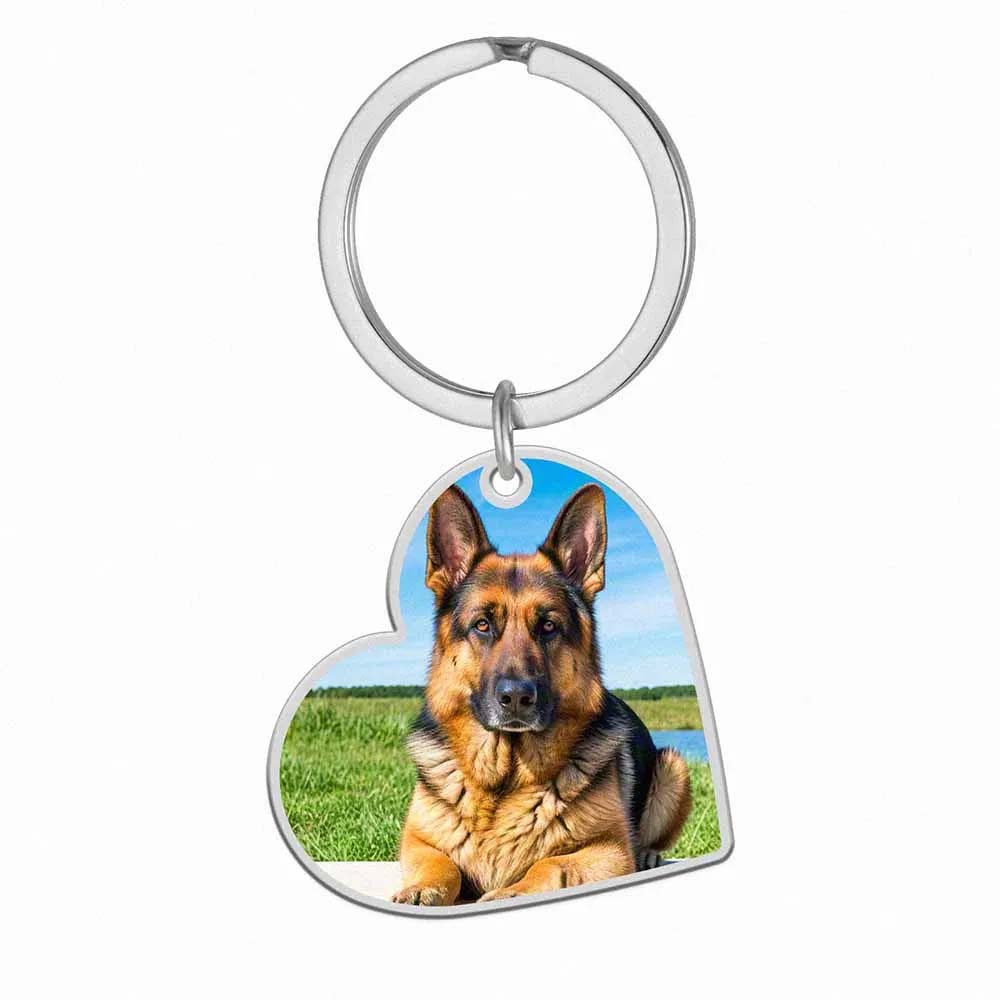 Print Demand Photo Keychain Personalized Custom Gift For Women Men Mother Father Dad Family Couple Stainless Steel Key Ring