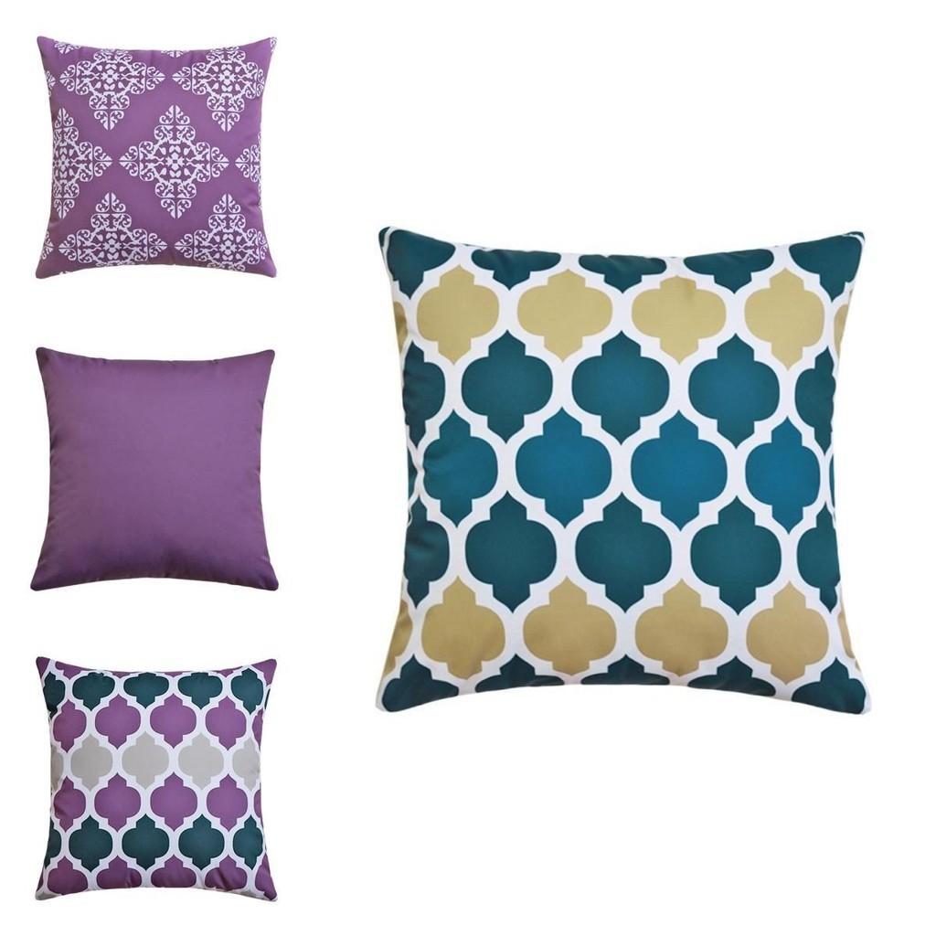 Modern Waterproof Cushion Cover Pillow Case With Invisible Zipper For Outdoor Decor