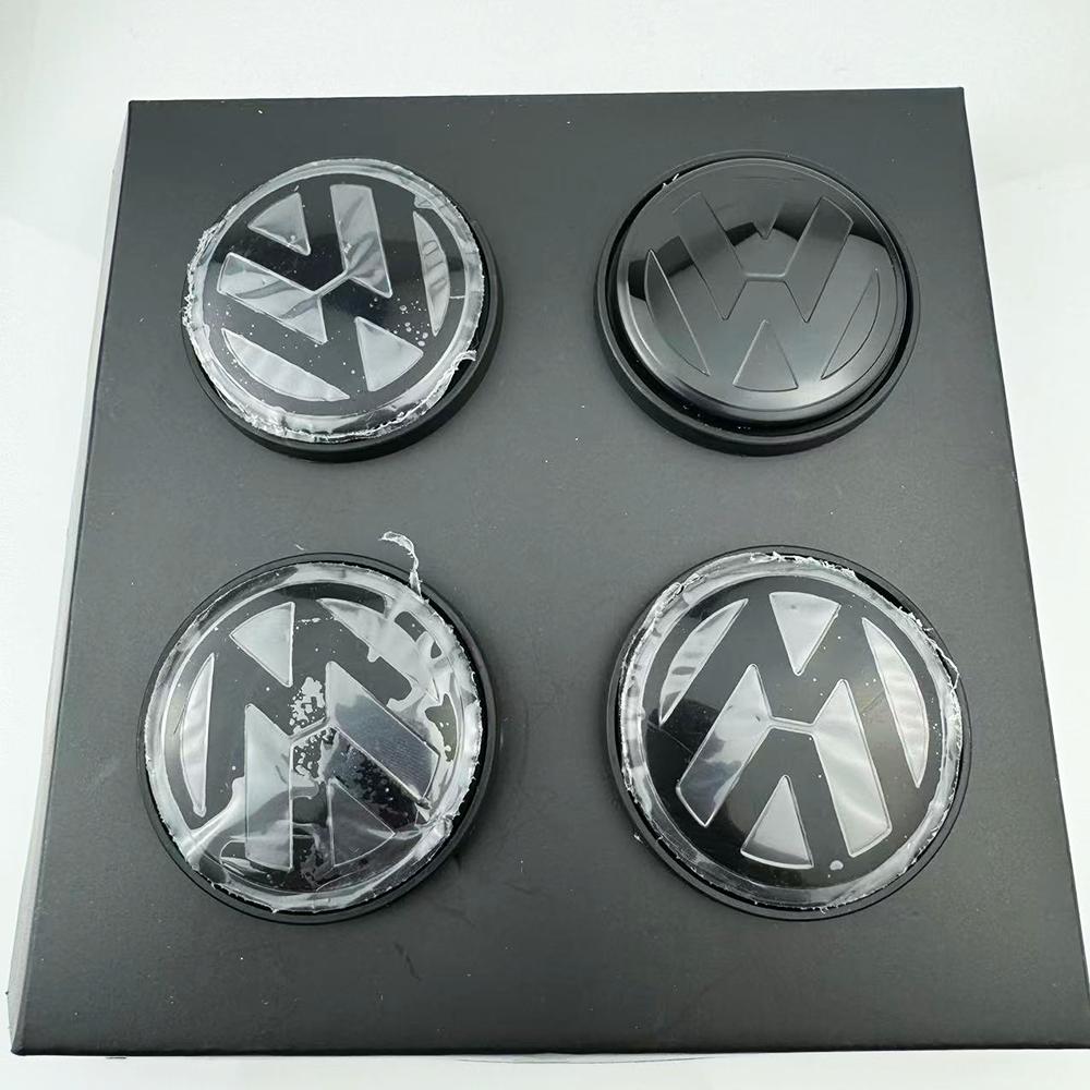JQTYB1 Floating Center Caps 4pcs 56MM 65MM Car Wheel Hub Covers For VW GTI Polo Golf 4 5 6 7 8 Touran CC Passat B5 B6 B7 accessories