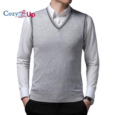 V-neck Wool Vest Men's Solid Color Vest Sweater Cashmere Sweater