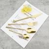 Luxury 304 Stainless Steel Dinnerware Set Matte Gold Tableware Western Knife Fork Tea Spoon Cutlery Set Patry Kitchen Silverware