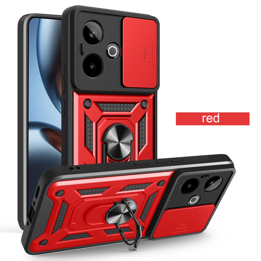 For Realme GT7 Case Realme GT7T Cover Realme GT 7 GT 7T 5G Magnetic Ring Holder Armor Phone Case Slide Camera Protect Back Cover