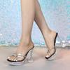 Rhinestone Nightclub High Heels Luminous Thick Heels Car Model Women's Shoes Catwalk Pole Dance Shoes Crystal LFD-1987-Q21