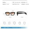 Men Women Fashion Retro Reading Glasses Tea Color HD Lenses Classic Large Frame UV Protection Presbyopia Glasses To +3.0+3.5+4.0