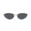 Cat Eye Fashion Rimless Design Sunglasses Female Brand Metal Sun Glasses Outdoors Casual Vacation Eyewear