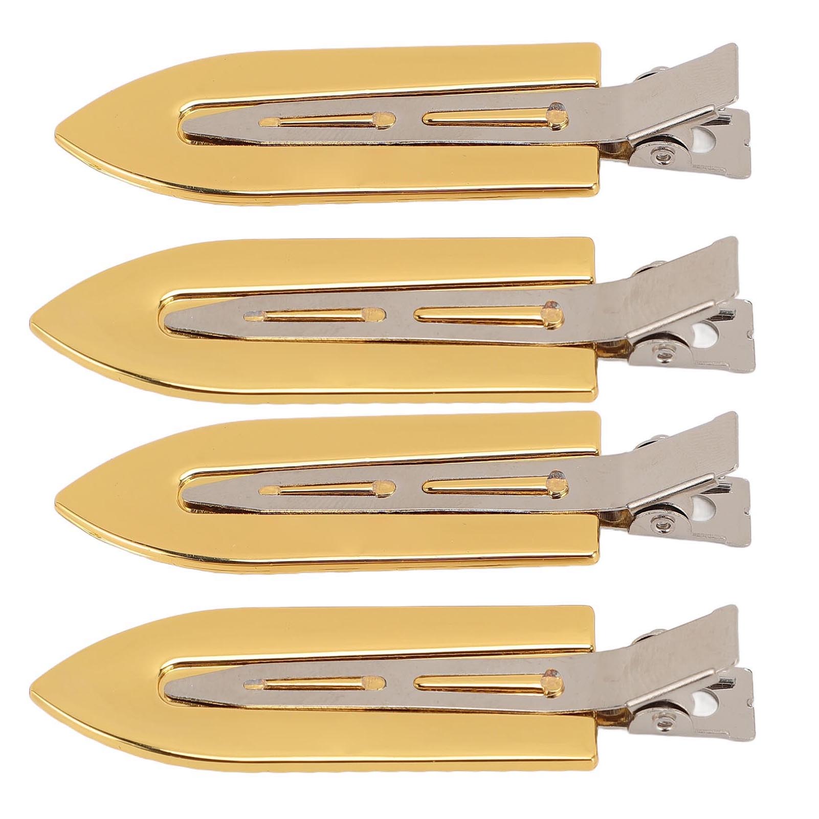 

4 шт. Зажимы для волос без заломов, предотвращающие царапины, элегантные плоские заколки для парикмахерского дела, челки, волн