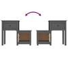 Vidaxl Szafki Nocne, 2 Szt, Szare 79,5X38X65,5 Cm, Lite Drewno Sosnowe