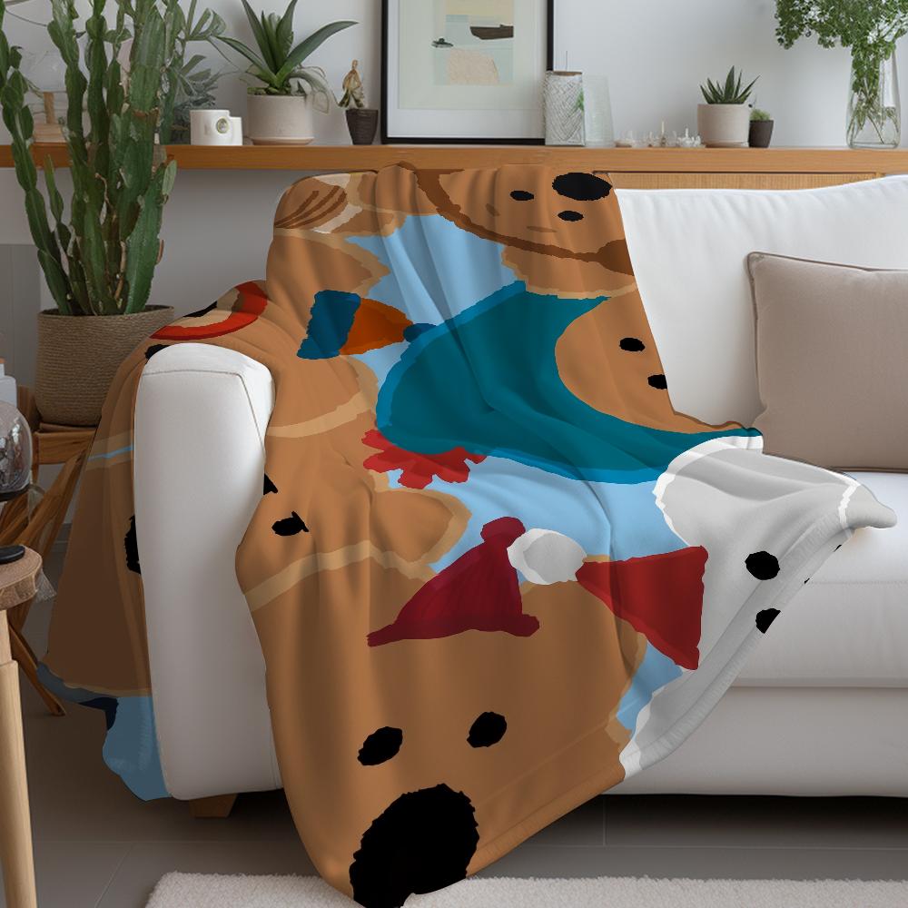 Fashion Cute D-Dinotaeng-S Cartoon Blanket Warm Soft Suitable For Bedroom Sofa Bed Living Room Office Travel Camping Gifts