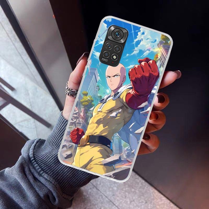 

One P-Punch-Man Saitama King Phone Case For Xiaomi Redmi Note 10 11 12 13 14 15 Pro Plus 11S 12S 14S 11T 11E 10S Soft TPU Back C Note 13 Pro Plus