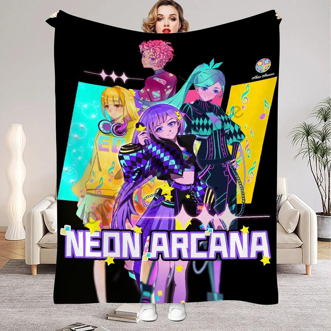 

Kira KPop Blanket NEON ARCANA Blanket Girls Boys Plaid Throw Blanket Kids Gift 3D Printing Bed Blanket Girls Gift Decoration 75x100cm (30x40inch)
