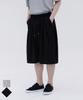 Akeusi 4-Pintuck Wide Maxi Oversized Training Elastic Waist Half Pants Unisex (2 Colors)