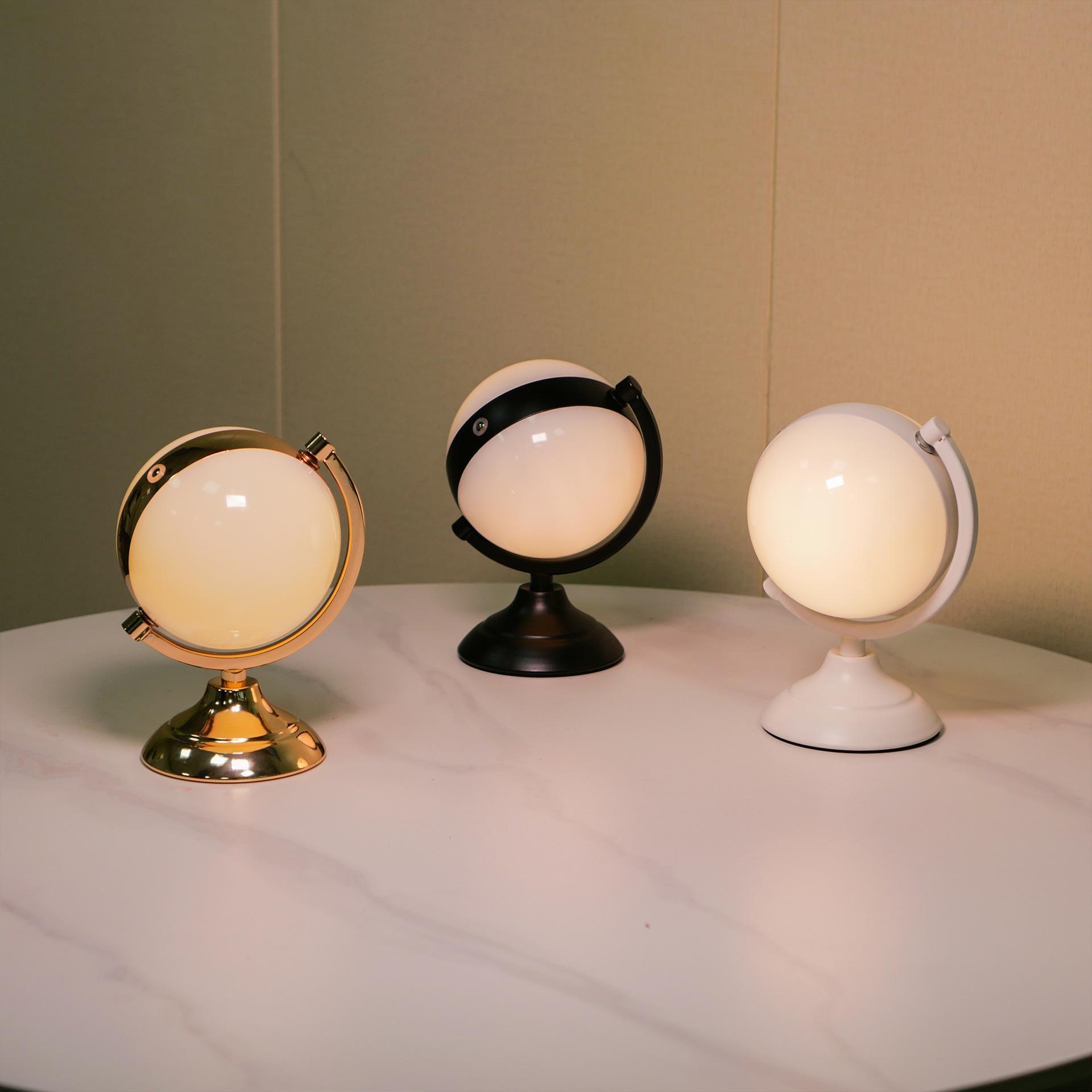 

Rotatable Globe Table Lamp Night Light Amazon Creative Led Ambient Light Bedroom Bedside Lamp black