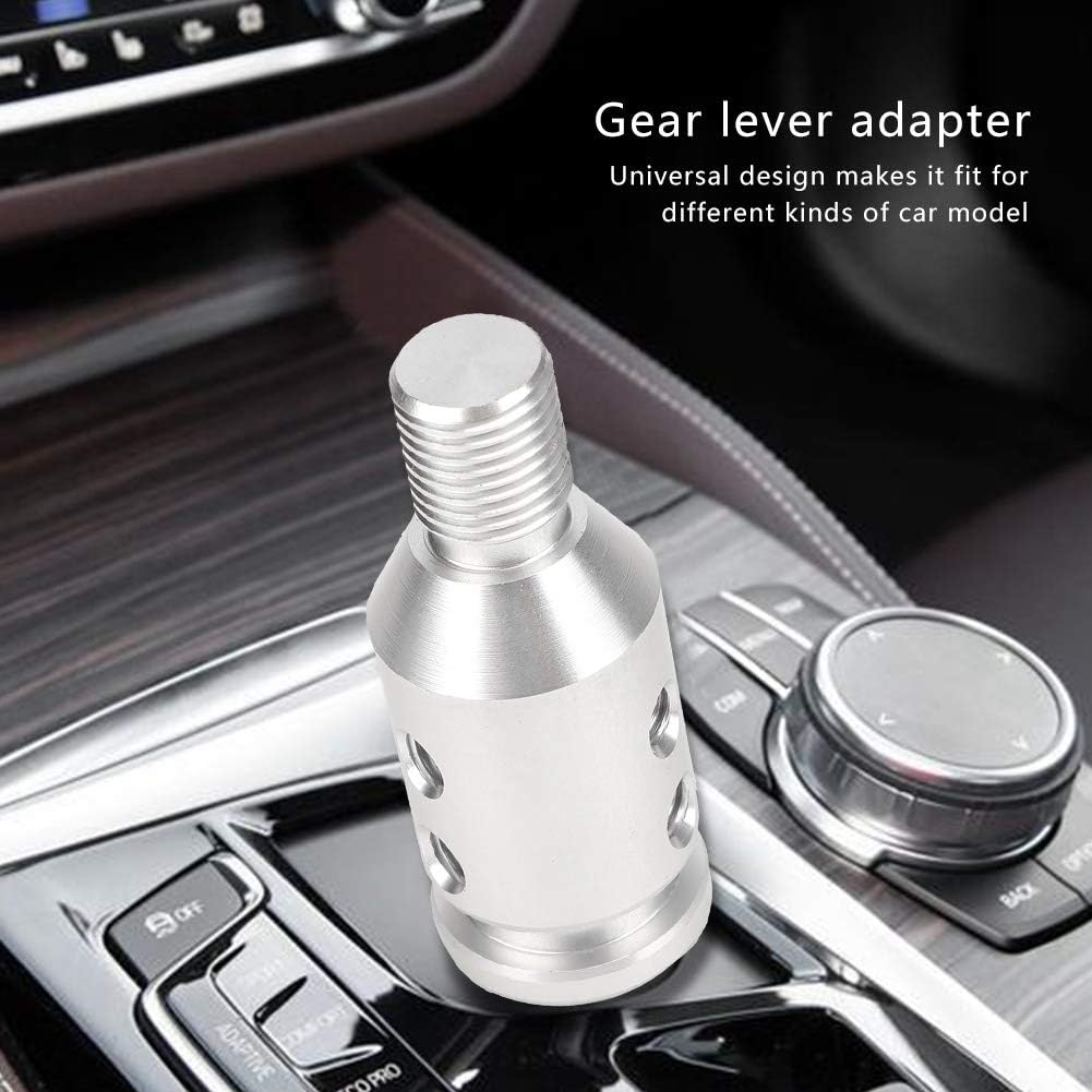 Shift Knob Adapter, Automotive Gear Manual Transmission Non Threaded Shifters Kit Universal Car Aluminum Alloy Racing Replacement Retainer with Screw