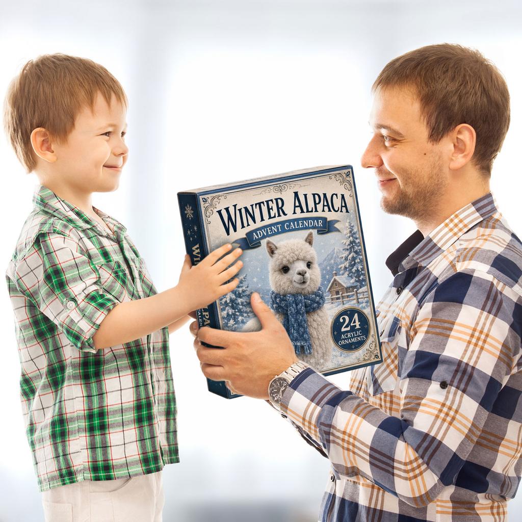 Vinter adventskalender 2D akryl for julecountdown og