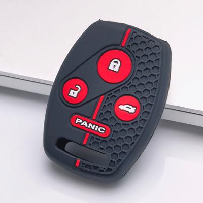 Silicone Car Key Cover Fit for Honda Civic Accord CR-V Fit Jazz HR-V Vezel City Civic Accord CR-V Fit Jazz HR-V Vezel City Hybrid 4 Button