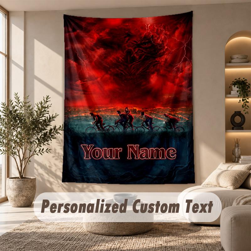 Tapestry Custom Name Text, Wall Hanging Tapestry Home Room DecorStranger Things