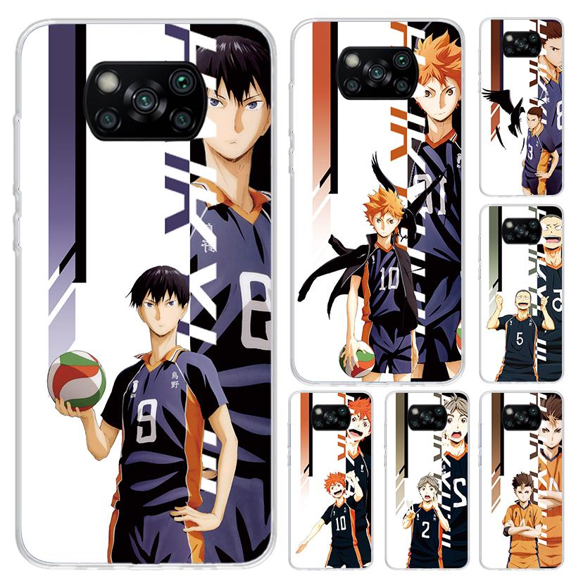 Anime Haikyuu Oya School Volleyball Phone Case for Xiaomi Poco X5 X6 X7 Pro F7 Ultra M7 Redmi 15 15C 13 13C 12 12C 10 10A 10C 9