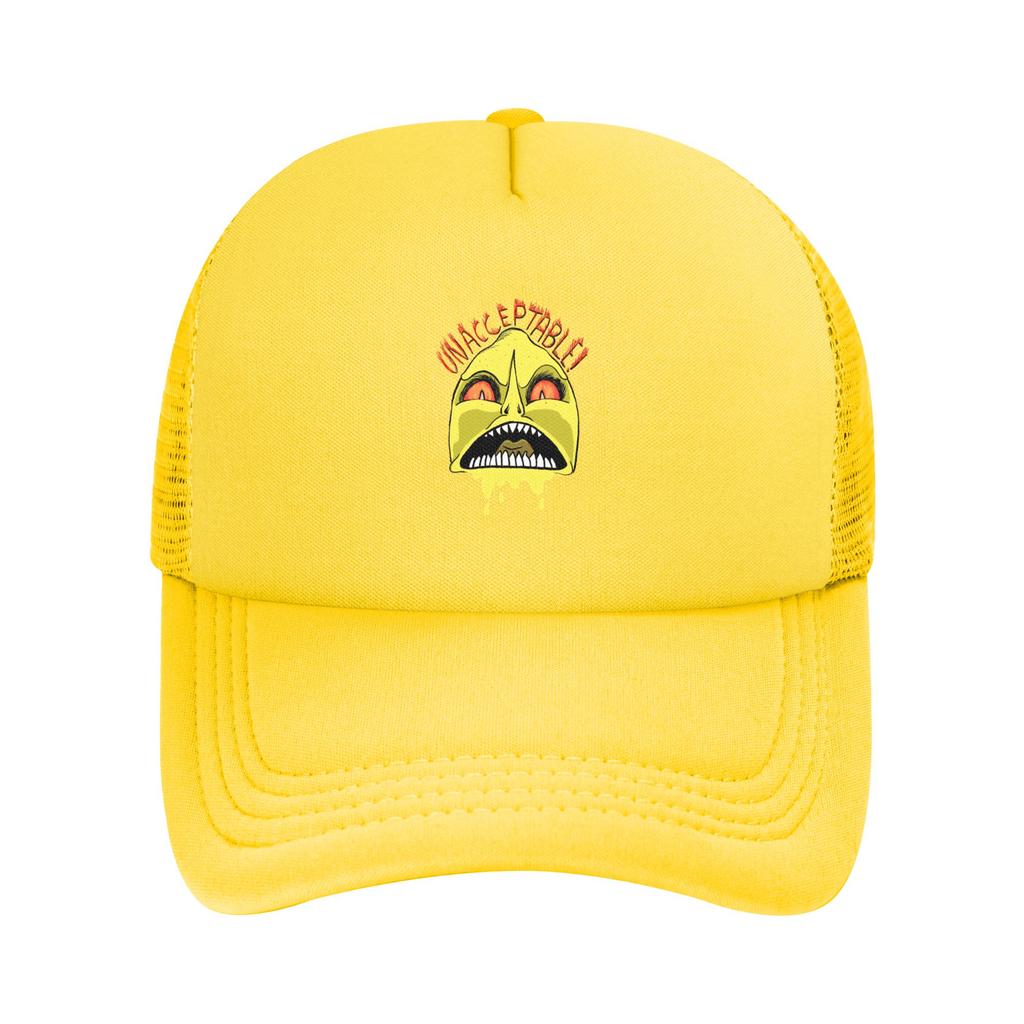 Unacceptable Scary Lemongrab  Trucker Cap Adult Hats Trucker Worker Cap Sun Hats Breathable Snapback Caps Mesh Baseball Cap