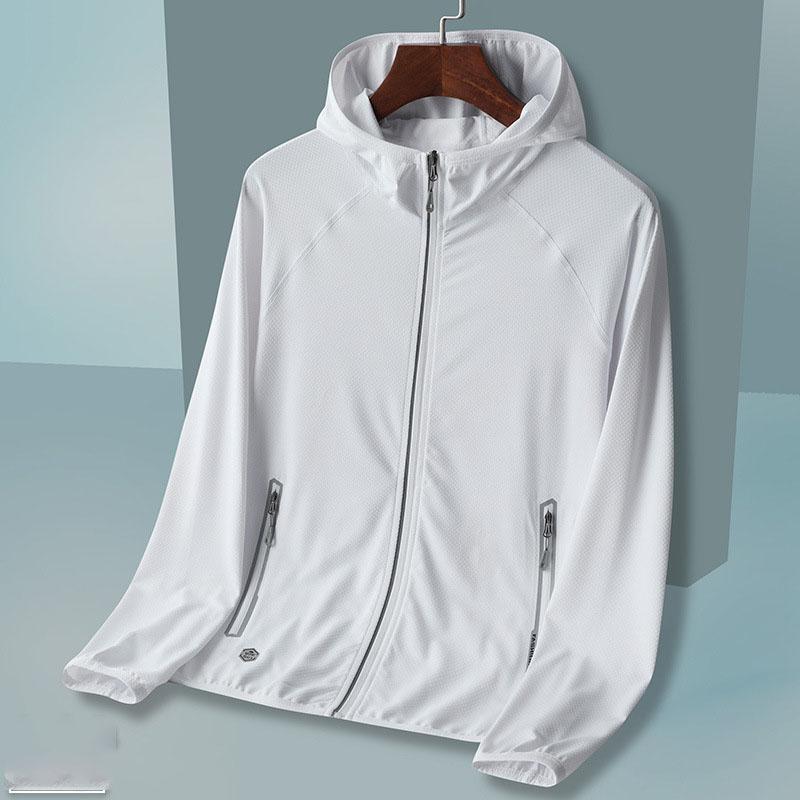 

Женская ультратонкая солнцезащитная куртка UPF 50+ UV Защита от солнца Толстовка Куртки для велоспорта Рыбалка Пальто Спорт на открытом воздухе Солнцезащитный крем Ice Silk S белый