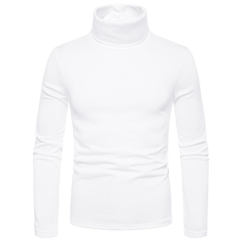 Men S Winter Fleece High Neck Long Sleeve T Shirt S