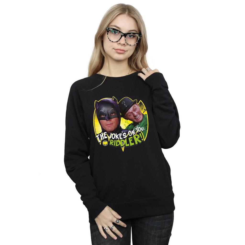 DC Comics Womens/Ladies Batman TV Series The Riddler Joke Sweatshirt