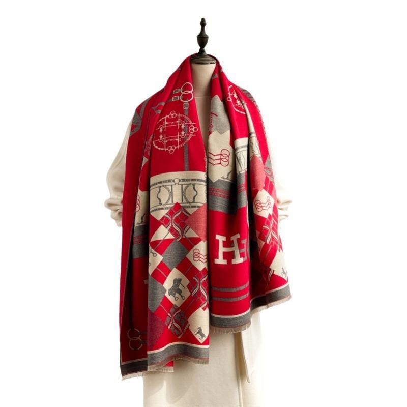 New pull hair scarf women's autumn and winter imitation cashmere scarf women's winter travel windproof warm shawl