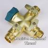 NPT/BSP 3/4" Cross Type Garden Taps Adapter Copper-plated Aluminum Heavy-duty Faucet for Garden Irrigation Connector Stop Water