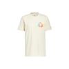 Colorful Logo Print Round-Neck T-Shirt Men Tops Beige IC8111