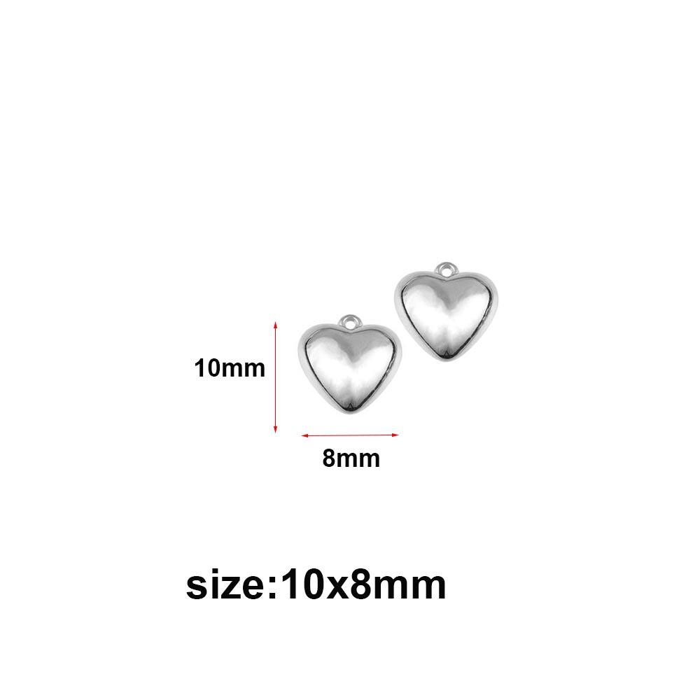 20pcs Heart Cute CCB Loose Beads For Necklace Pendant Heart Star Charms For Jewelry Making Supplies DIY Necklace Spacer Beads
