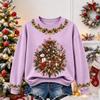 Women's Christmas Print Long Sleeve Top Casual Comfortable Fall Winter Shirt