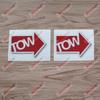 Set of 2 Reflective 10.2cm Tow Arrow Red Stickers for