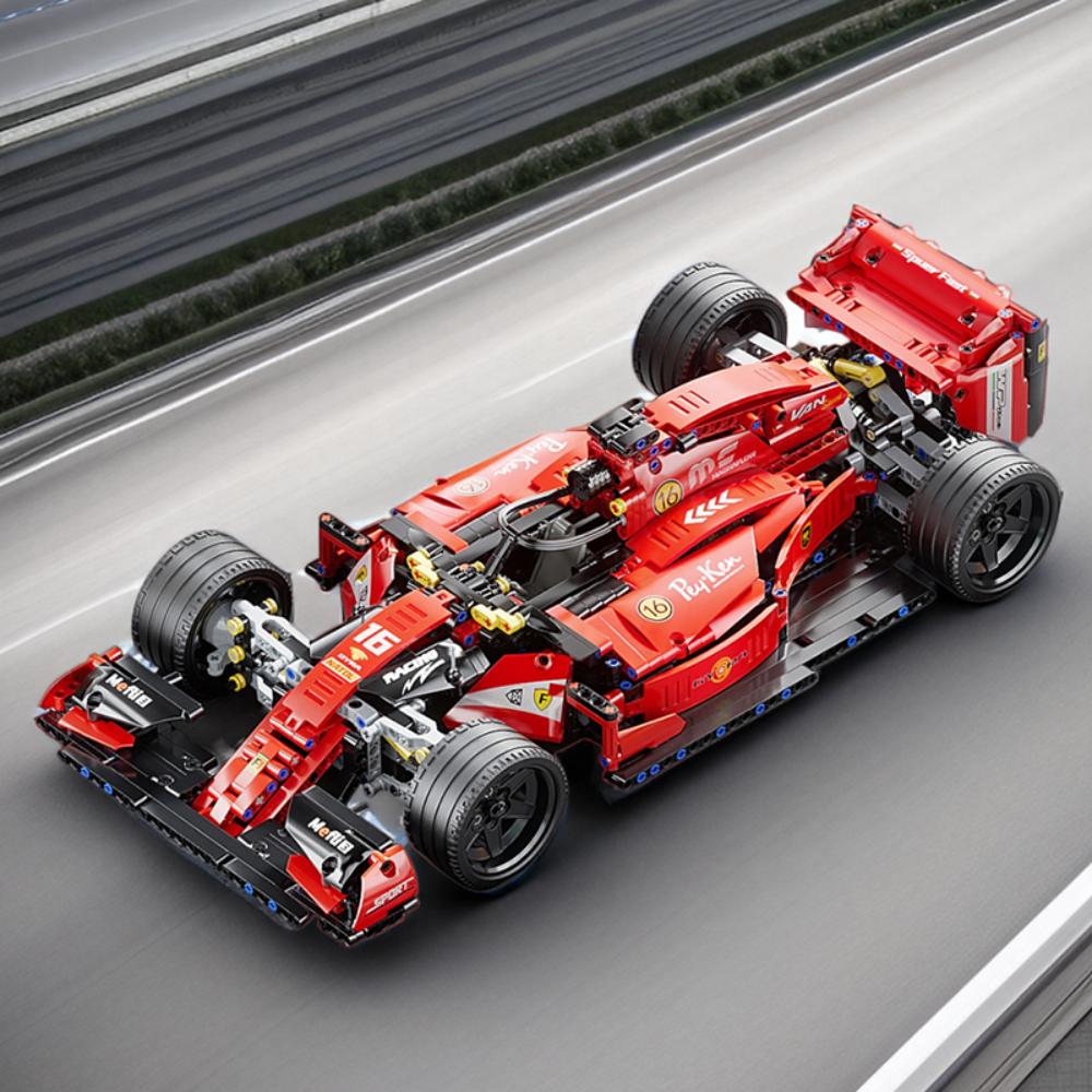 1:10 MOC Formula Sports Car Building Blocks Racing Track City Car Puzzle Bricks Assembly Group Boys and Girls Birthday Gift Toys